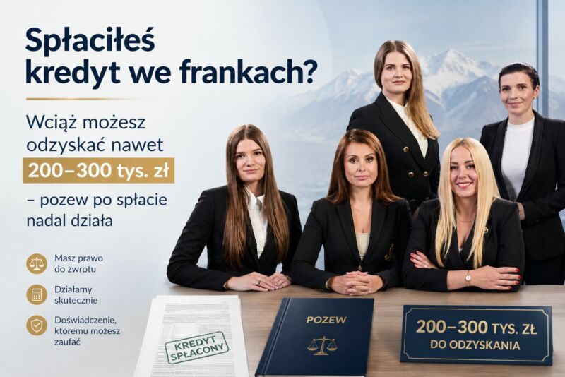 Image for the Tweet beginning: Spłaciłeś kredyt we frankach? Wciąż